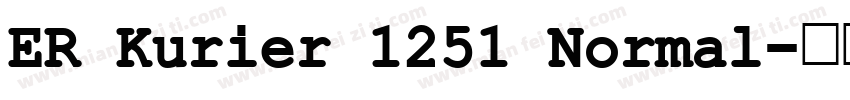 ER Kurier 1251 Normal字体转换